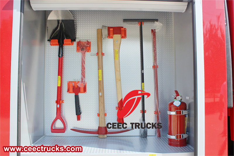 Fire wrench, fire axe, pickaxe, shovel，fire extinguisher