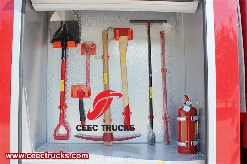 Fire wrench, fire axe, pickaxe, shovel，fire extinguisher