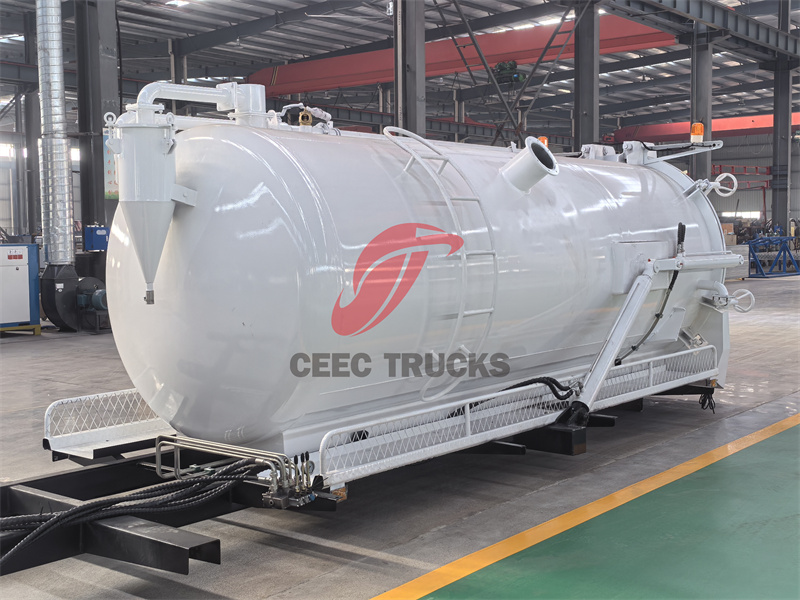 10 cbm sewage suction truck superstructure