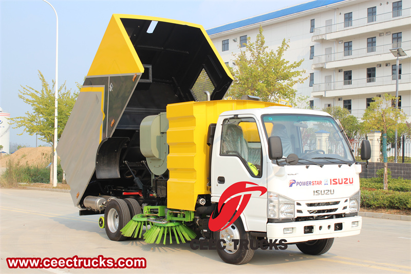 Isuzu NPR 100P vacuum sweeper with brush