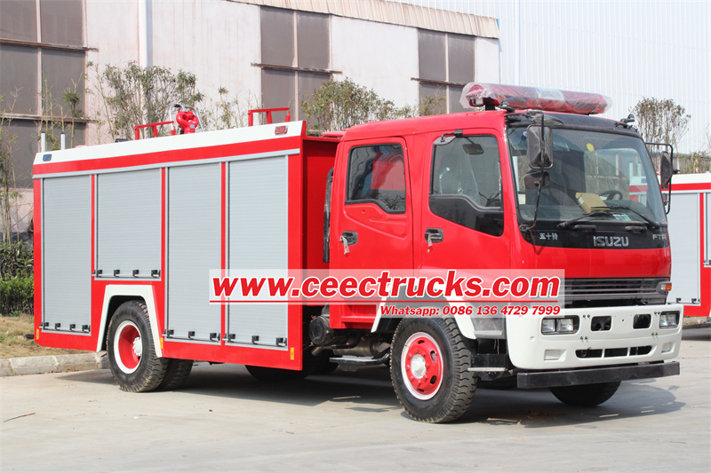 Isuzu FTR dry Powder/nitrogen fire truck