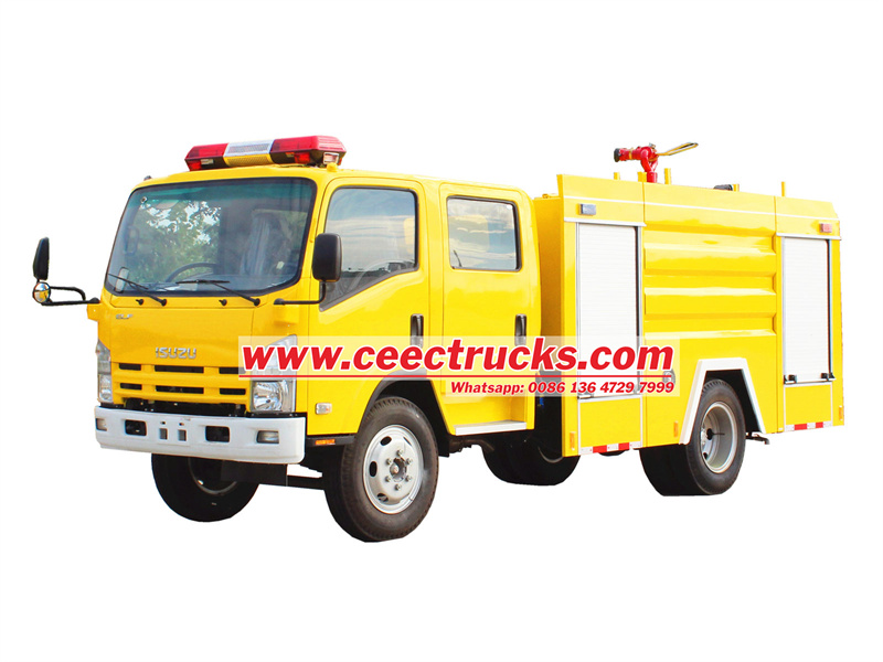 ISUZU NPR dry powder nitrogen fire truck