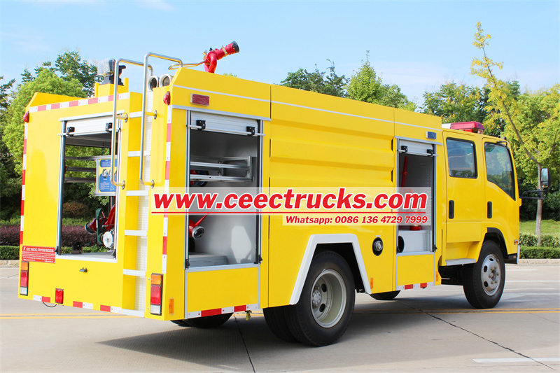 ISUZU NPR dry powder nitrogen fire truck