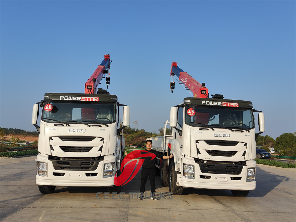 isuzu giga telescoplic crane truck