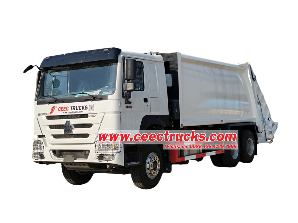 Howo 20 cbm rear end loading garbage truck