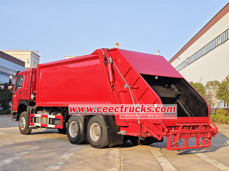 Howo 20 cbm solid waste compactor garbage truck