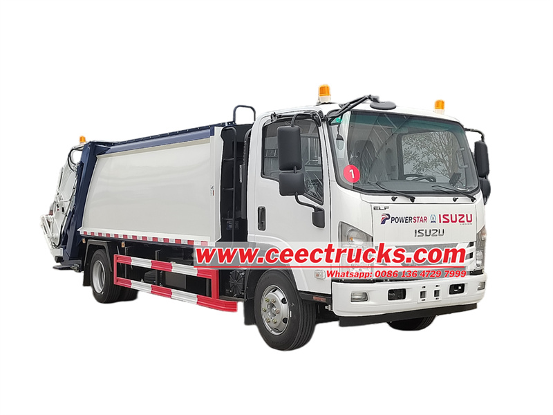 isuzu 700P rear loader garbage truck