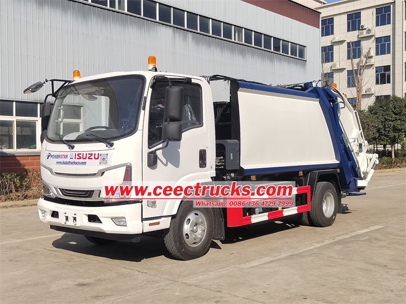 Isuzu EVM600 electric rear load compactor truck 