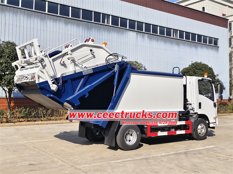 Isuzu EV 4x2 electricity light waste compactor truck