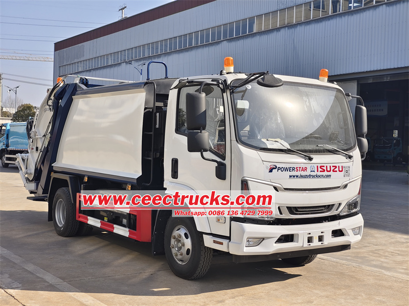 Isuzu EV electric rear load compactor truck