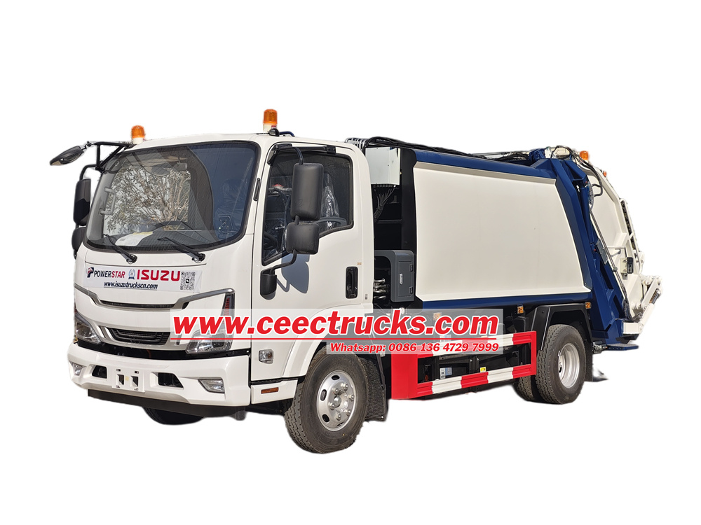 Isuzu EVM600 electric rear load compactor truck 