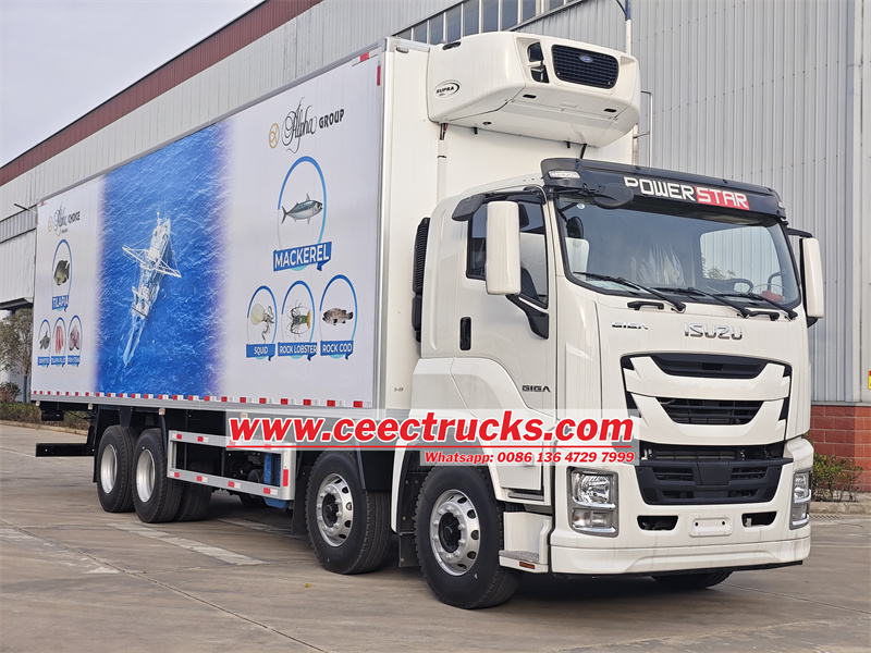 Isuzu 8x4 refrigerated reefer box truck