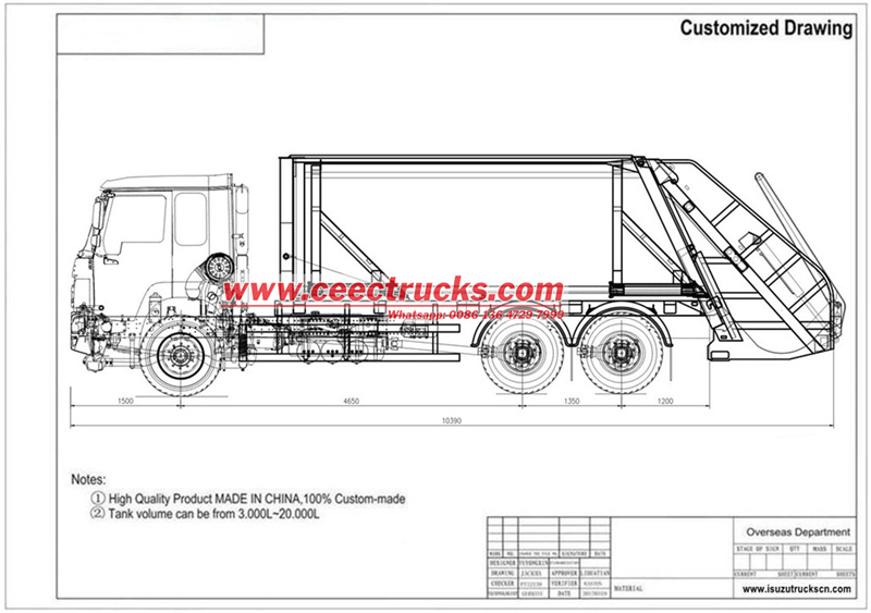 ISUZU GIGA back loader garbage truck