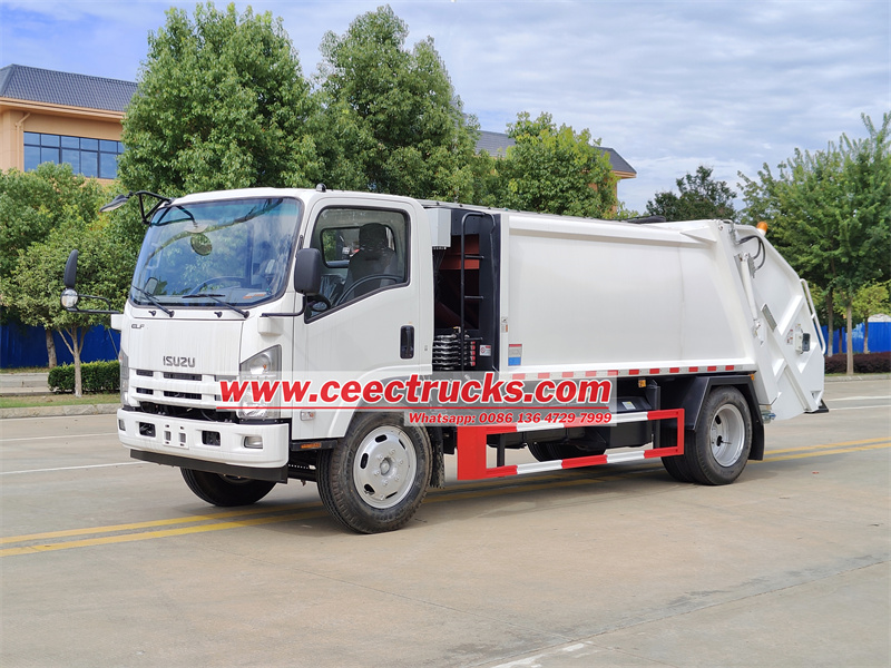 Isuzu NPR garbage rear loader truck