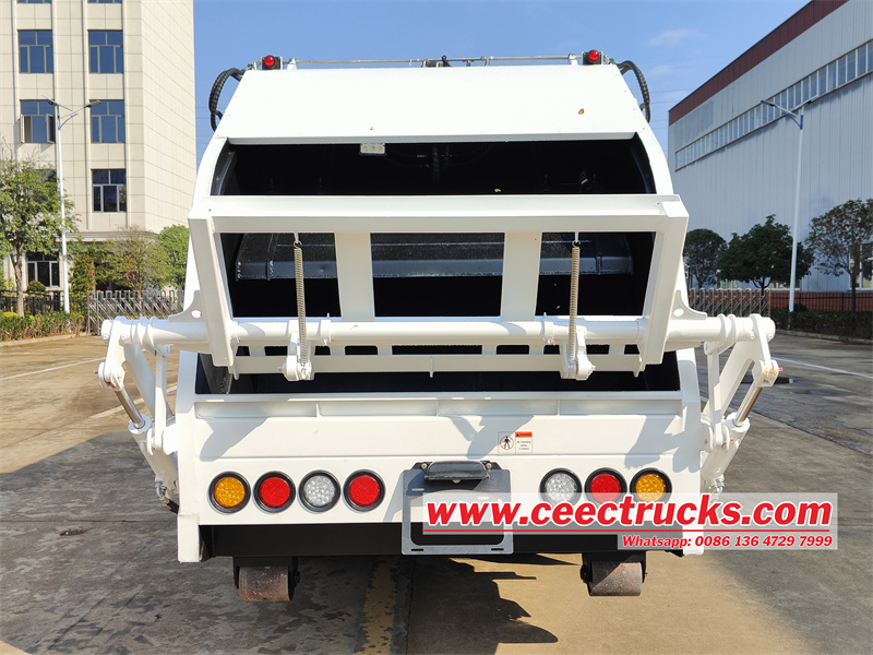 Isuzu hook loader garbage compactor truck