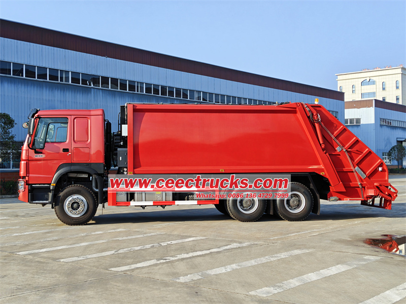 Howo 20CBM garbage rear loader truck