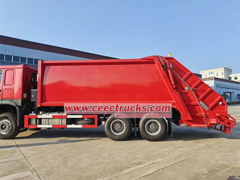 Howo 20CBM garbage rear loader truck