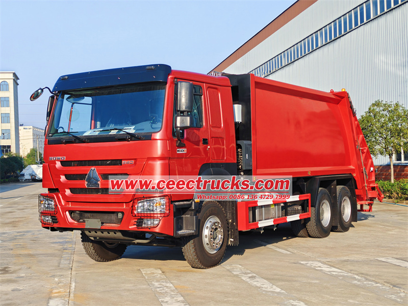 Howo 20CBM garbage rear loader truck