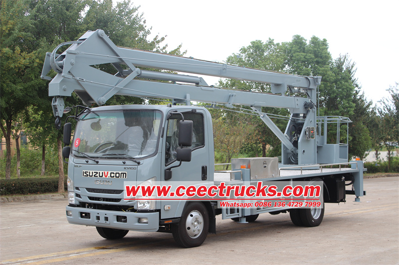 Isuzu folding arm aerial work vehicle