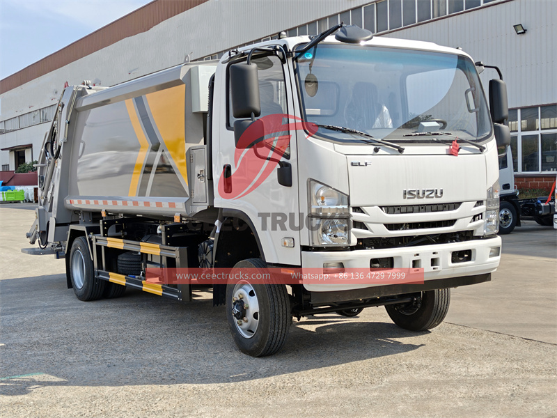 ISUZU NPR off-road garbage rear loader truck