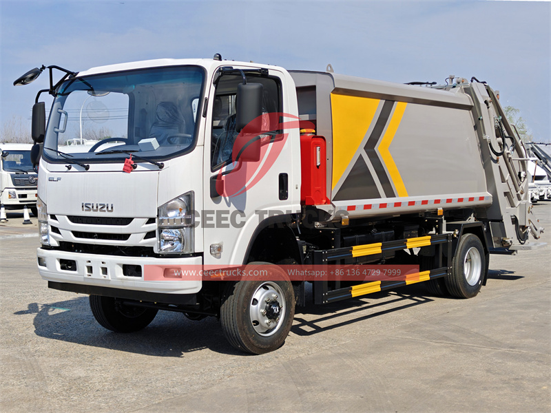 ISUZU NPR off-road garbage rear loader truck