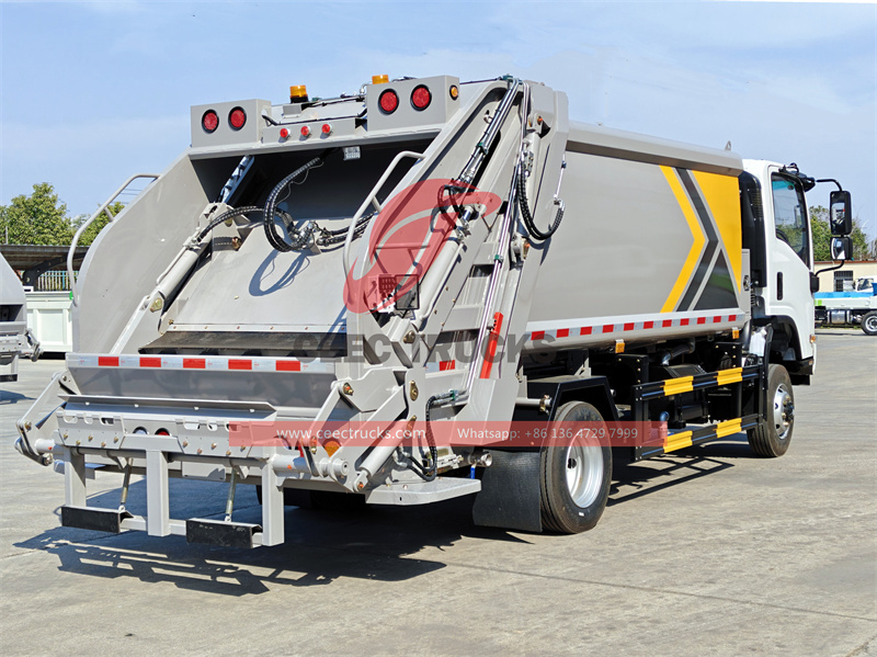 ISUZU NPR off-road garbage rear loader truck