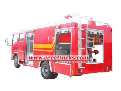 Isuzu 190HP dry powder nitrogen fire truck