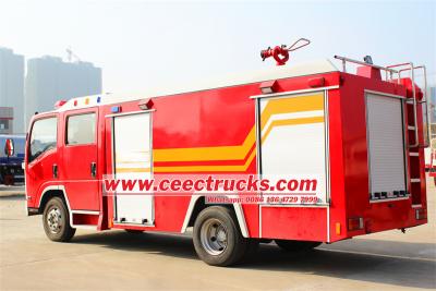 Isuzu 190HP dry powder nitrogen fire truck