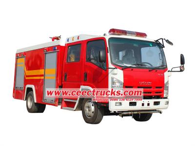 Isuzu 190HP dry powder nitrogen fire truck