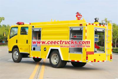 Isuzu 190HP dry powder nitrogen fire truck