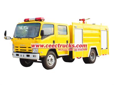 Isuzu 190HP dry powder nitrogen fire truck