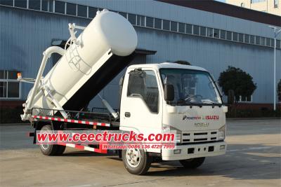 Isuzu 3 cbm wet dry vacuum cleaner truck