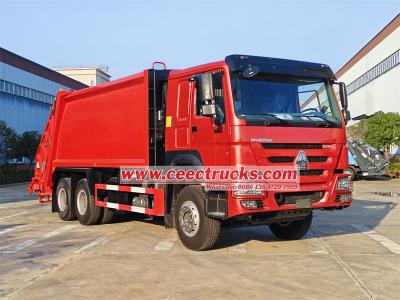 Brand new HOWO 340HP 20CBM refuse compactor truck with low price