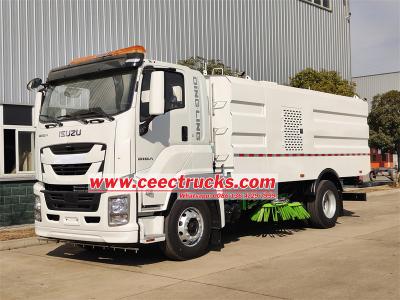 Isuzu 12 cbm mechanical vacuum sweeper truck