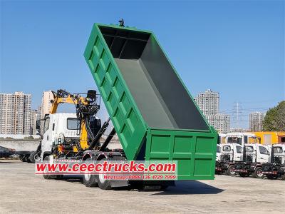 Isuzu 18 T hook lift garbage loader with hydraulic crane