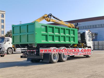 Isuzu 18 T hook lift garbage loader with hydraulic crane