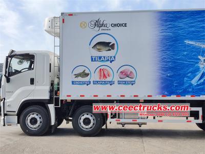 Isuzu 8x4 refrigerated reefer box truck