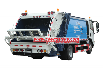 Isuzu ELF automatic rear loader garbage truck