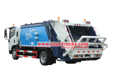 Isuzu ELF automatic rear loader garbage truck