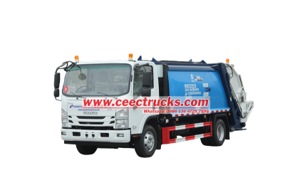 Isuzu ELF automatic rear loader garbage truck