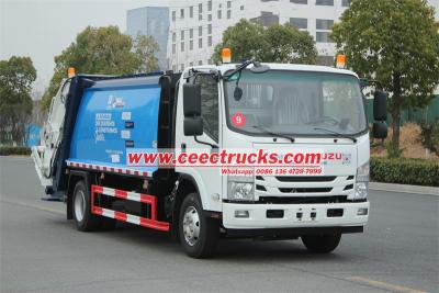 Isuzu ELF automatic rear loader garbage truck