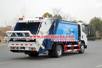 Isuzu ELF automatic rear loader garbage truck