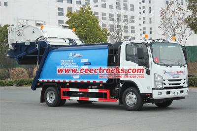 Isuzu ELF automatic rear loader garbage truck