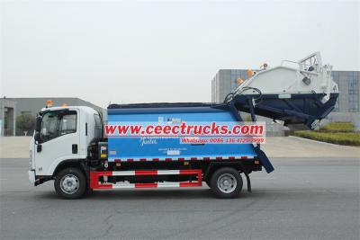 Isuzu ELF automatic rear loader garbage truck