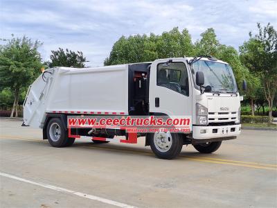 Isuzu ELF automatic rear loader garbage truck