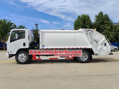 Isuzu ELF automatic rear loader garbage truck