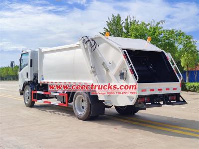 Isuzu ELF automatic rear loader garbage truck