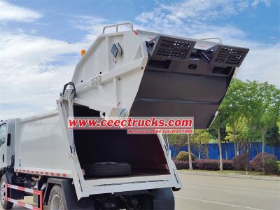 Isuzu ELF automatic rear loader garbage truck