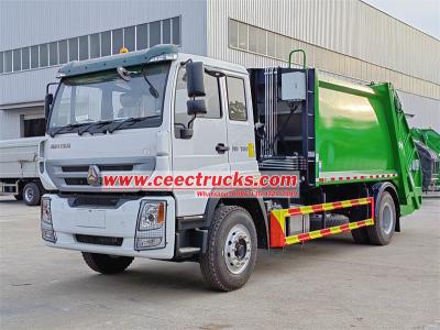 Brand new HOWO 10CBM refuse compactor truck with low price