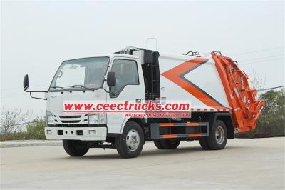 ISUZU 6CBM refuse compactor truck for sale